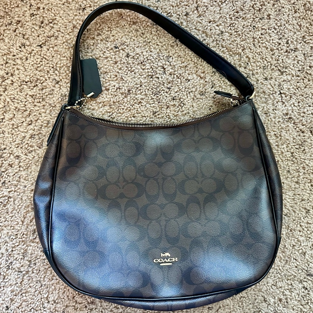 All leather Coach handbag